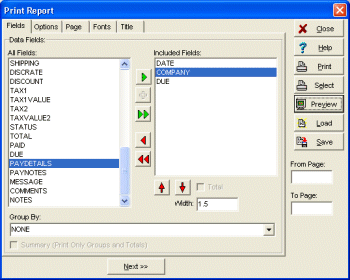 invoice software define report