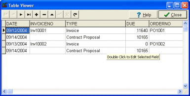 invoice software table viewer
