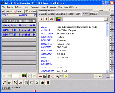 library software, browser viewer
