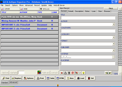 library software, enter data
