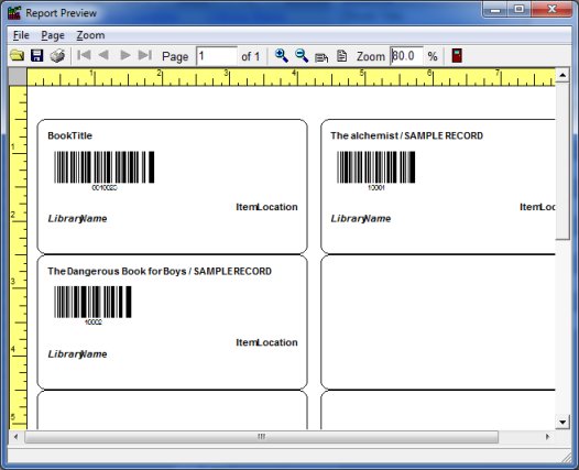 library label printer preview