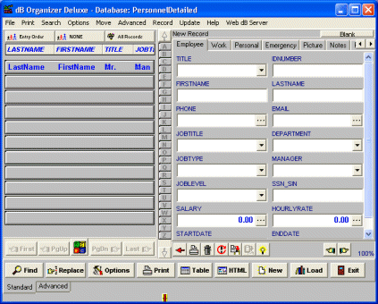 personnel software enter modify data