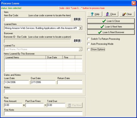 process check in check out transactions