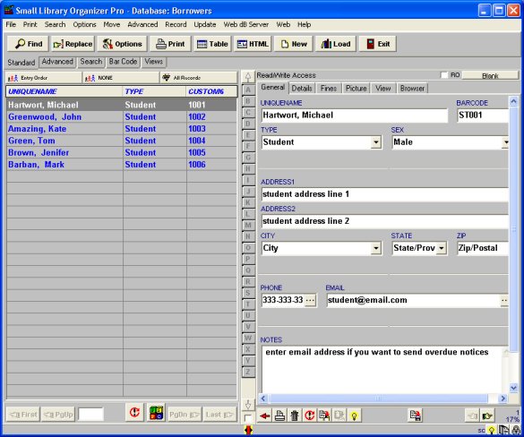 school library members database