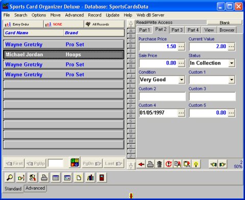 Sport Cards software solution template