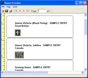 stamp software, preview labels
