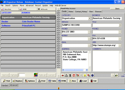 stamp software contacts