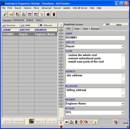 job tracker, job list
