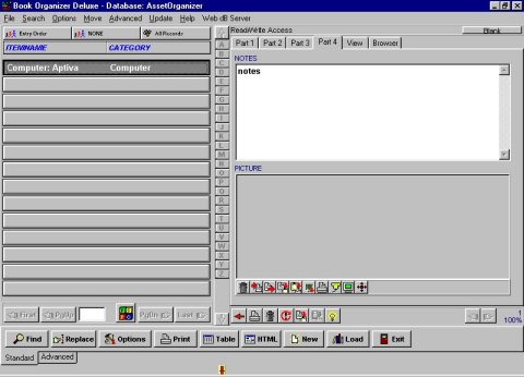 Inventory, Assets Organizer