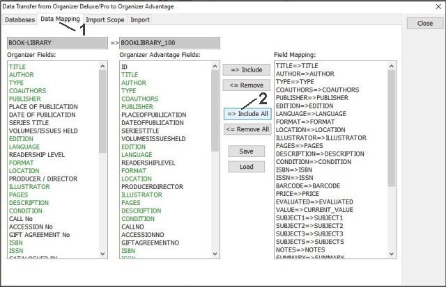 define data mapping, include all