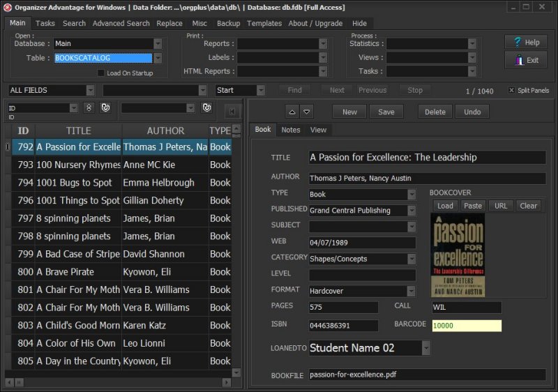 Organizer Advantage, Carbon style