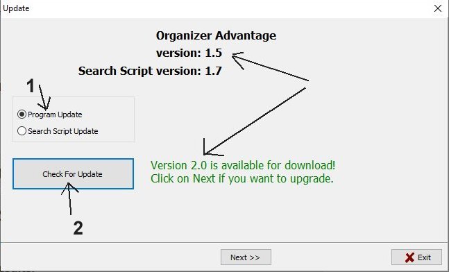 upgrade advantage, main version number change