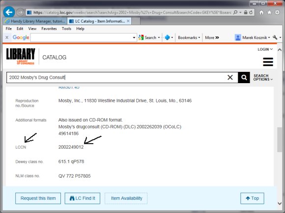 lofc find lccn