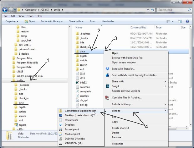 compress data folder