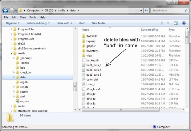 clean data folder