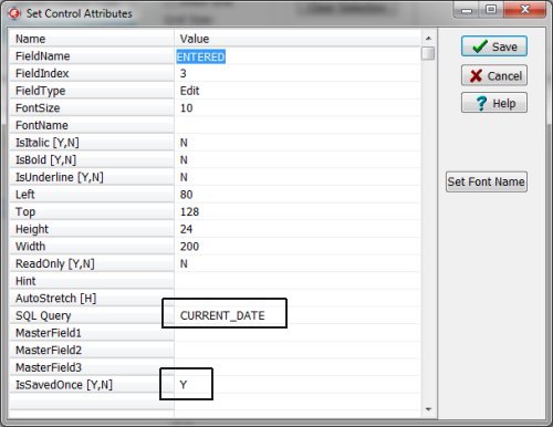 organizer, text and numeric as calculated fields, record entry date