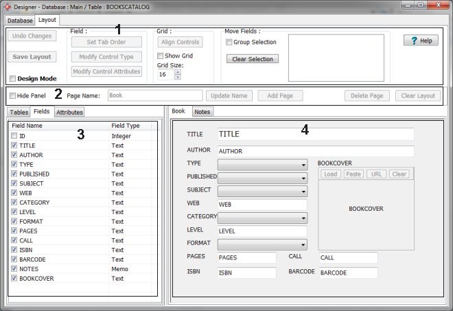 designer, layout panel