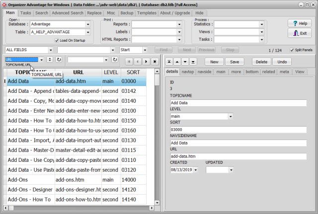 advantage, sort select secondary sort 