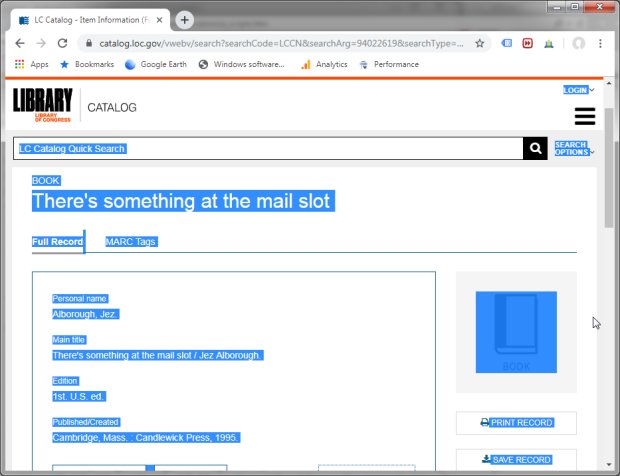 copy and paste data from the web search result into your data table, book catalog sample, select search result