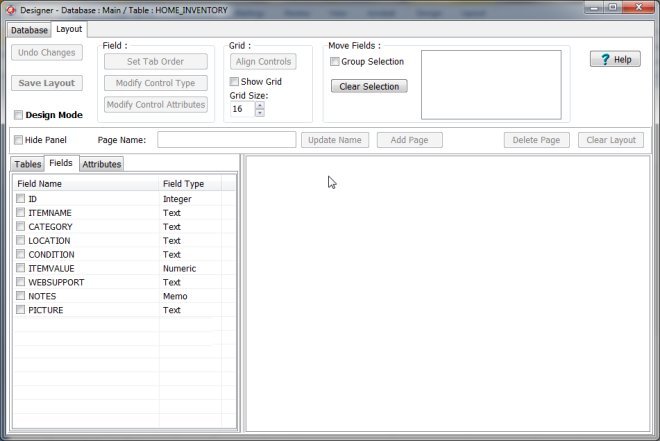 build database sample: home inventory, step 5