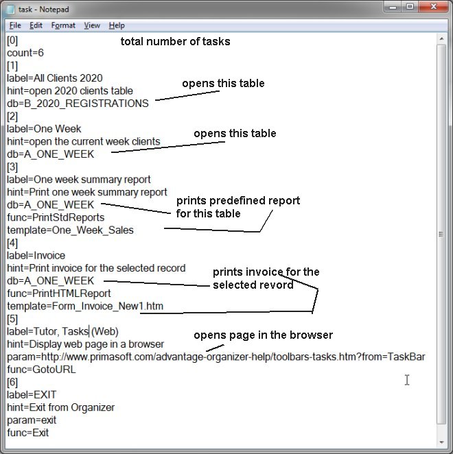 task ini file format, sample file