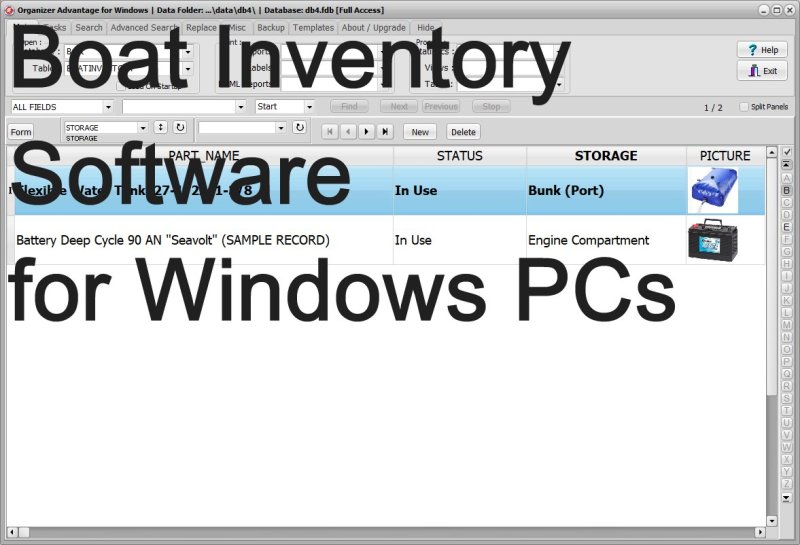 Boat Management Software for Windows | Boat Organizer Advantage