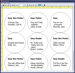 labels medium, 12 per sheet, 2.5 Diameter