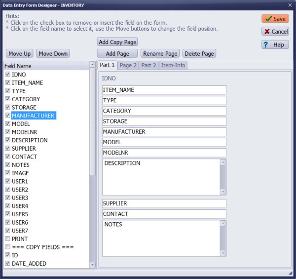 form change order of fields