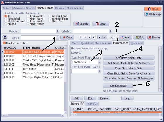 how to schedule maintenance dates