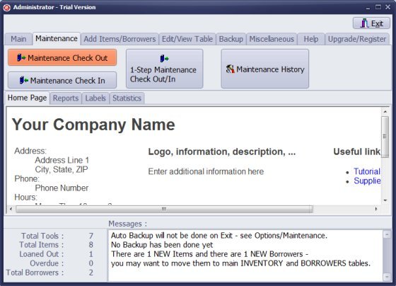 open equipment maintenance history, transactions