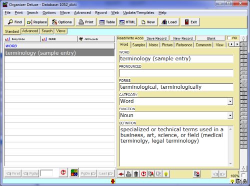 dictionary manager software solution detailed