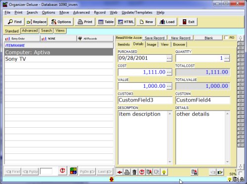 Inventory Organizer Basic