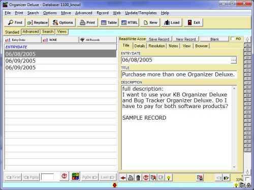 kb manager, database