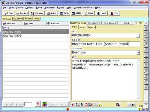 simple note manager, software