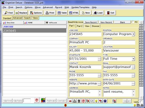 manage job, positions, openings data