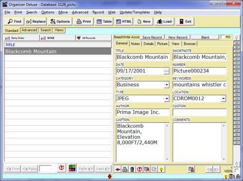 Picture, Image Organizer Detailed