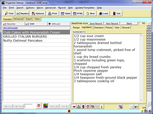 recipe inventory, software