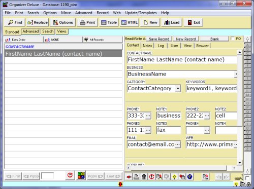 pim business address database