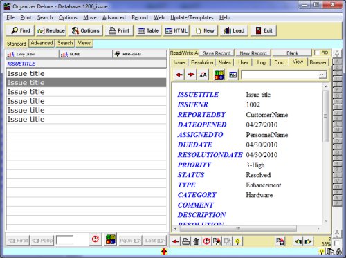 issue tracking activity