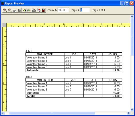 volunteer database template