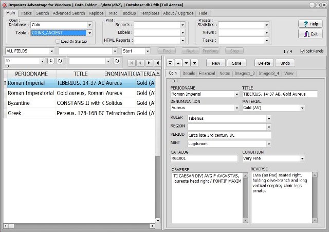 coin software coin inventory ancient database