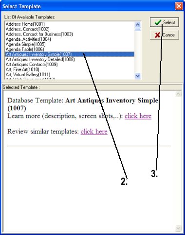 download database template step 2