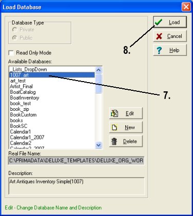 download database template step 5