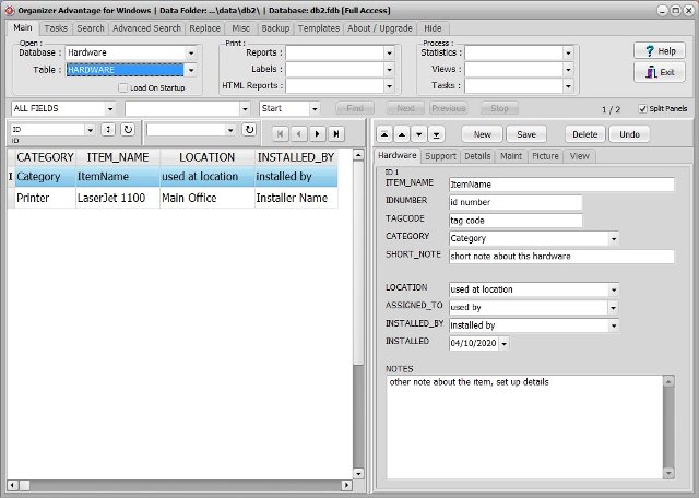 hardware software hardware inventory database