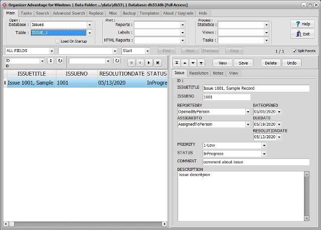 issues software issues tracking 1 database