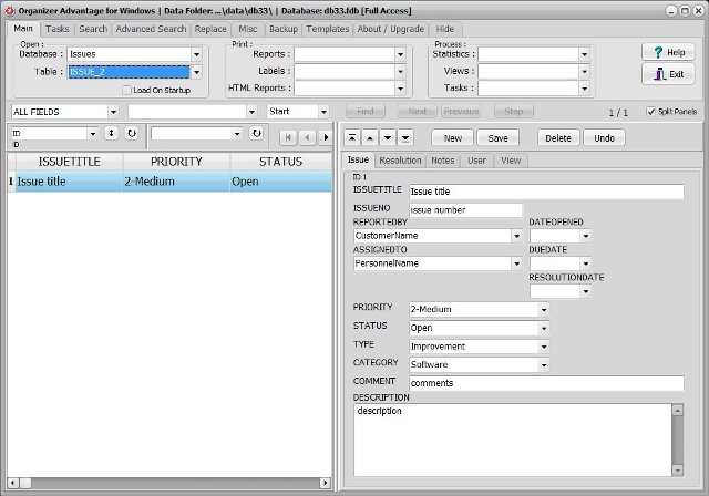 issues software issues tracking 2 database