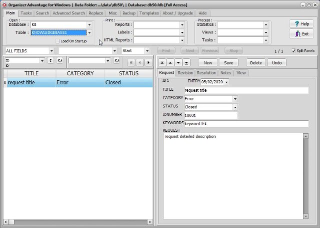 kb software knowledge base 1 database