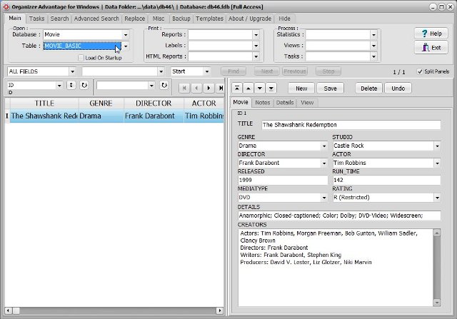movie software movie catalog simple database
