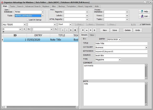 notes software notes tracking detailed 1 database