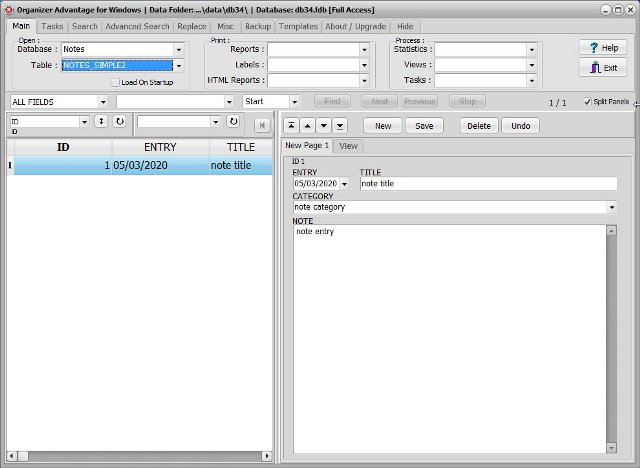 notes software notes tracking simple 2 database